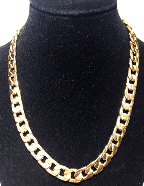 Men's cuban chain stainless steel gold width 0.8cm length 50cm