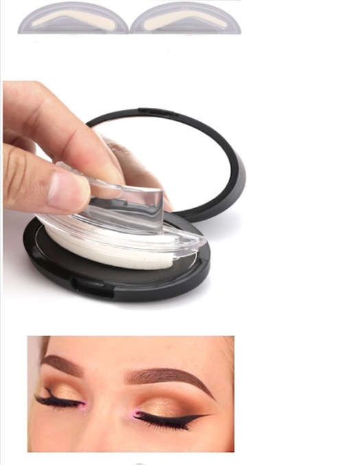 Eyebrow stamp(arch brow)/eyebrow powder set dark grey