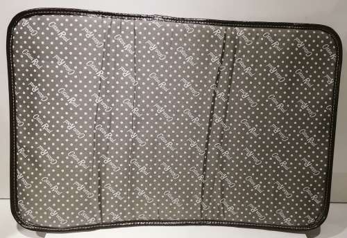 Cotton road nappie bag with a nappie changing mat, oil skin( water proof)size: 41*19*29cm