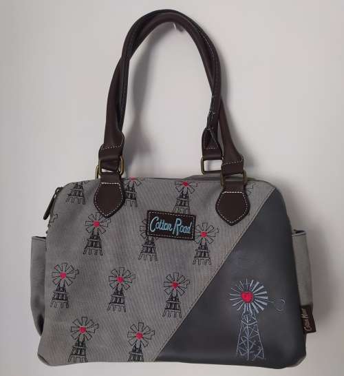 Cotton Road bag, CLOSING DOWN SALE shoulder/sling bag with windmill pattern, size: 37x25x16cm
