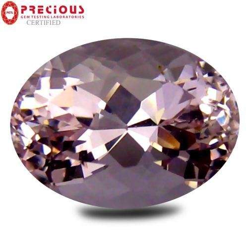 2.76ct PGTL certified 100% Genuine Natural Morganite (Peach Pink)