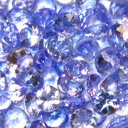 4.37CT NATURAL TANZANITES(2MM)(114 PIECES)(BLUE PURPLE/VVS/ROUND)