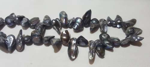 Grey freshwater pearls