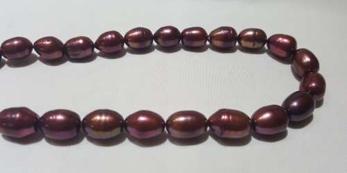 Burgundy freshwater pearls