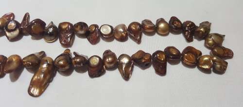 Brown freshwater pearls