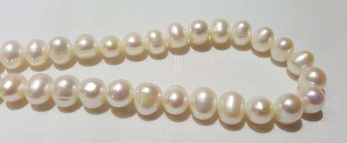 White freshwater pearls