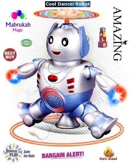 ***360 ROTATING DANCING ROBOT WITH FLASHING LIGHTS & MUSIC***INCL FREE BATTERIES***LAST 1 IN STOCK**