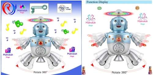 ***360 ROTATING DANCING ROBOT WITH FLASHING LIGHTS & MUSIC***INCL FREE BATTERIES***LAST 1 IN STOCK**