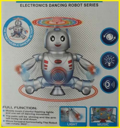 ***360 ROTATING DANCING ROBOT WITH FLASHING LIGHTS & MUSIC***INCL FREE BATTERIES***LAST 1 IN STOCK**
