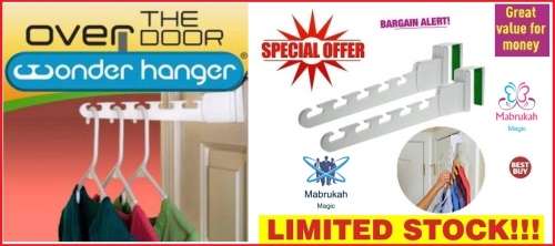 ***ONLY R1 BID INCREMENTS***SET OF 2 OVER THE DOOR WONDER HANGERS***BARGAIN PRICE***