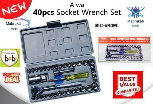 ***AIWA BEST QUALITY 40PCS COMBINATION SOCKET WRENCH SET***BID PER ITEM***