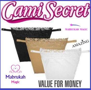 CLEARANCE***SET OF 3***CAMI SECRET***INCLUDES BEIGE, BLACK & WHITE***BID PER SET OF 3***