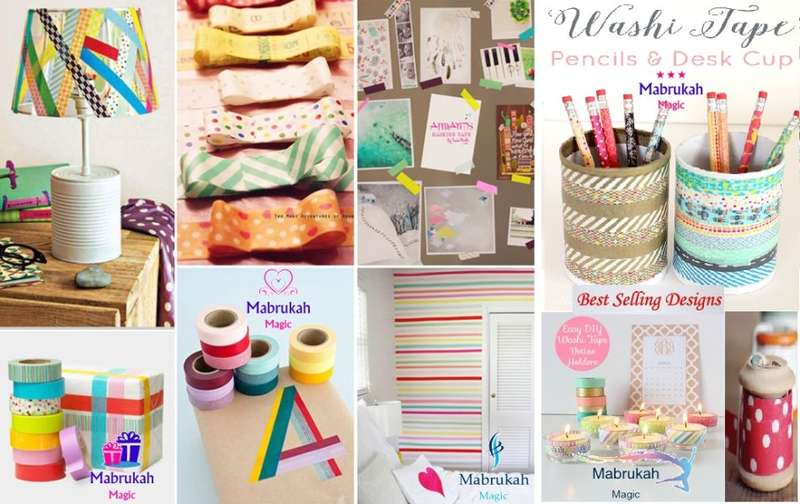 *ONLY R1 BID INCREMENTS*STUNNING PACK OF 10 GLITTER PATTERN WASHI TAPES***MEGA DEAL!BID PER ITEM!!!