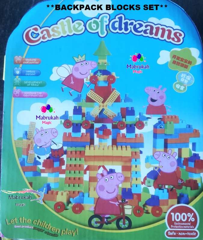 **BACKPACK CASTLE OF DREAMS BLOCK SET***FUN DREAMY DEAL!!!BID PER ITEM!!!