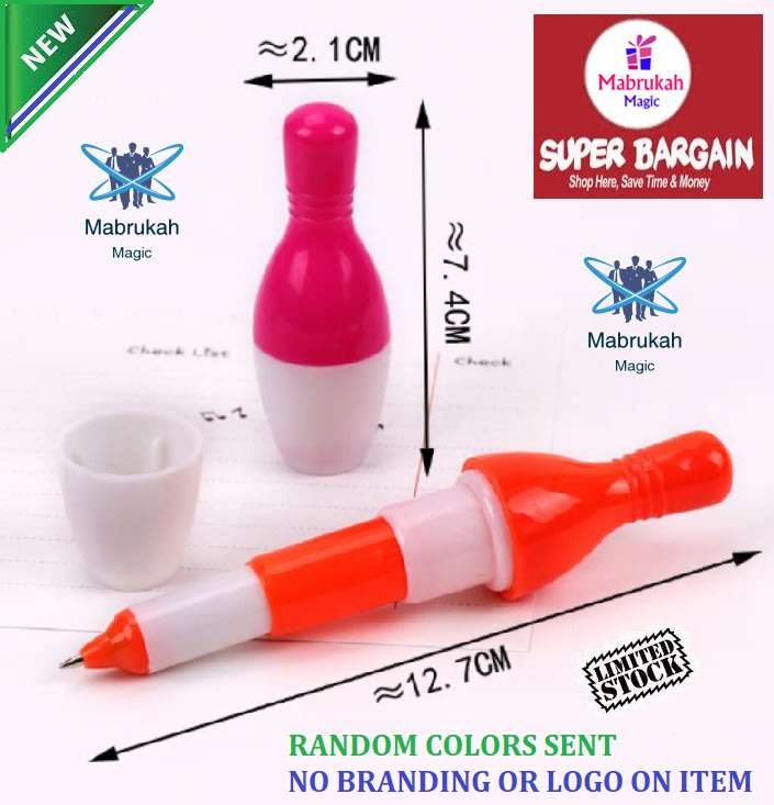 ***TELESCOPIC SKITTLE/BOWLING PIN SHAPED NOVELTY BALLPOINT PEN***BID PER ITEM***