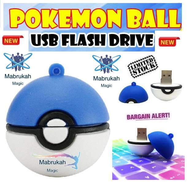 ***4GB POKEMON GO BALL USB2 FLASH MEMORY STORAGE DRIVE***POKEY DEAL!BID PER ITEM!!!
