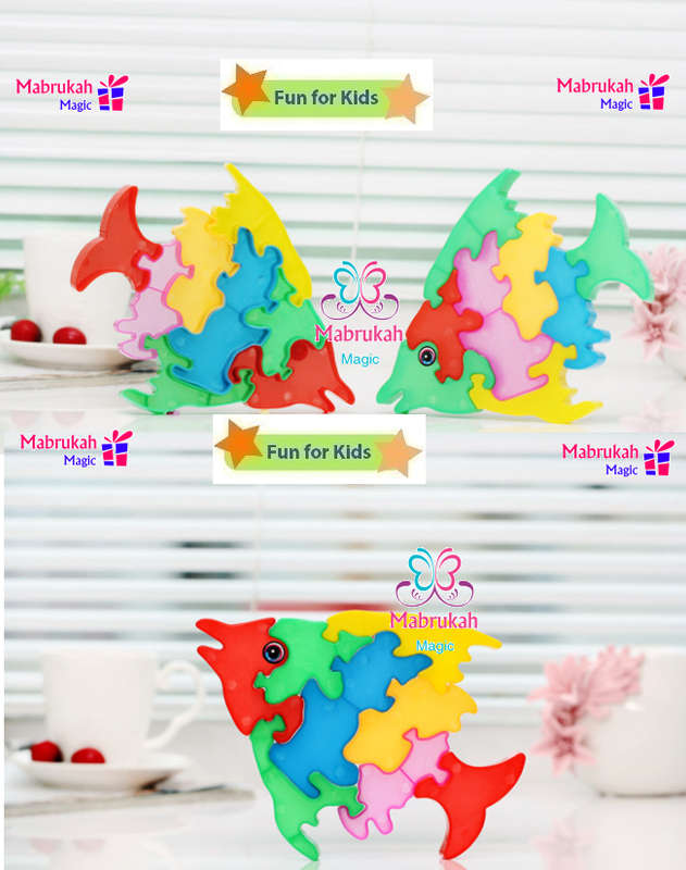 ***CUTE FISH SHAPED PLASTIC PUZZLE***LOVELY DEAL**BID PER ITEM!!!