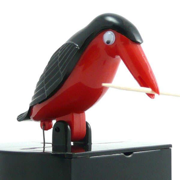 ***5 ON AUCTION***TOOTHPICK WOODPECKER DISPENSER***FUN FOR EVERY TABLE***