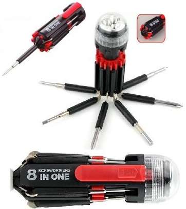 ***HANDY PORTABLE 8 IN 1 MULTI-FUNCTION TOOL+TORCH***FREE BATTERIES INCLUDED!!!