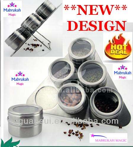 ***NEW MODERN DESIGN**FIRST ON BOB***ALL NEW***MAGNETIC SPICE/MULTI-PURPOSE JARS***