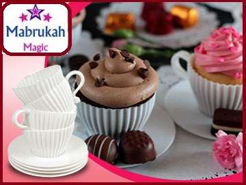 ***LAST 1 IN STOCK***CLASSY TEA PARTY BAKE AND SERVE CUPCAKE MOULDS***!!!