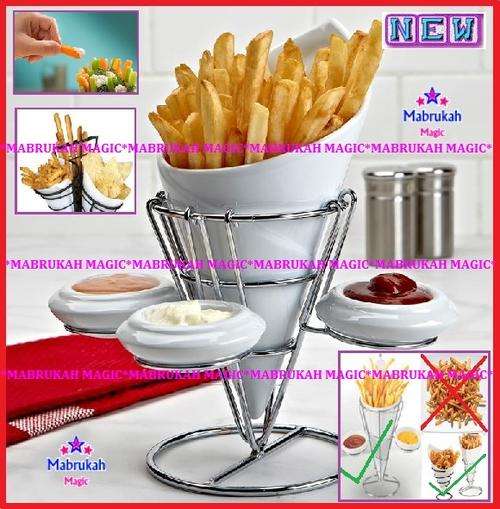 **BELOW COST START***AMAZING NEW GOURMET 5PC PORCELAIN TABLEWARE & METAL STAND***