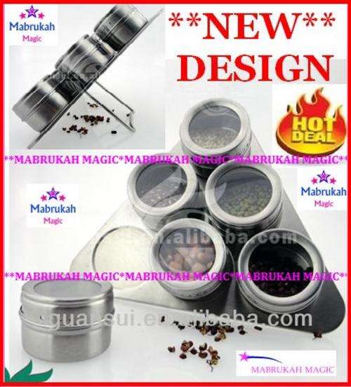 ***CLEARANCE SPECIAL OFFER***NEW MODERN DESIGN***ALL NEW***MAGNETIC SPICE/MULTI-PURPOSE JARS***