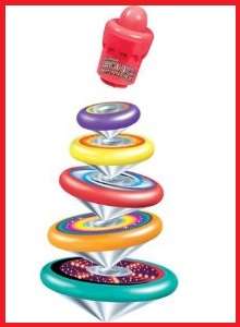 ***FUNTASTIC 7PC *UFO* FUNNY SPINNING TOP WITH FUNKY LIGHT FEATURE***BRIGHT, COLORFUL & FUN***