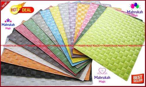 ***1 BID = 6 PIECE SET OF ELEGANT, DURABLE & FASHIONABLE STITCHED  WOVEN PLACEMATS***