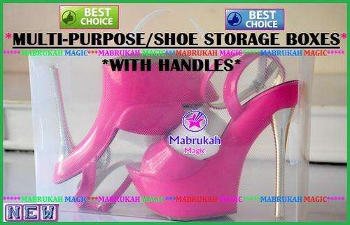 ***CRAZY R1 START***CLEAR MULTI-FUNCTIONAL STORAGE/SHOE BOXES WITH HANDLE***CRAZY SALE!!!