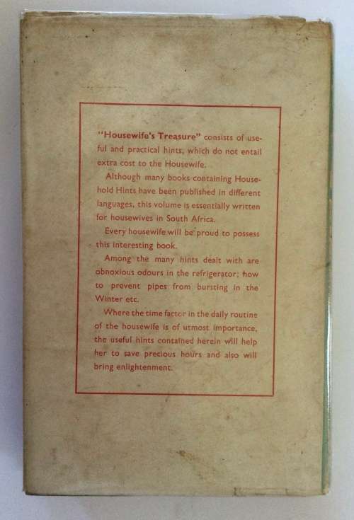 Housewife`s Treasure. Doris Milstein. Hardcover (undated)