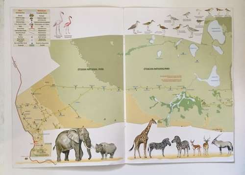 Map of Etosha | Etoscha Karte. Joy Frandsen. Undated