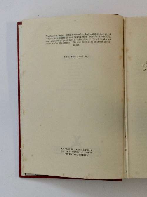 Round the Bend by Nevil Shute. Hardcover, 1st Ed. 1951