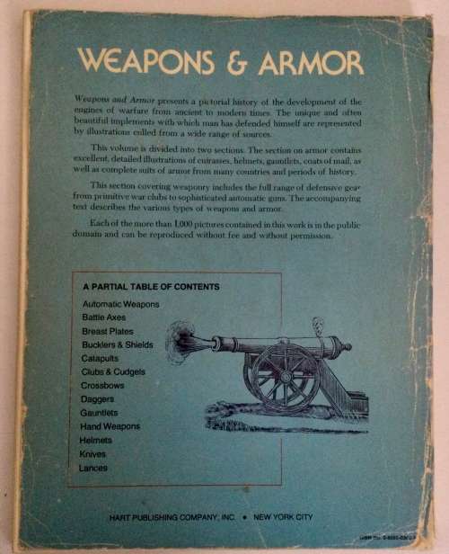 Weapons and Armor - Harold H Hart (Ed). Softcover 1978