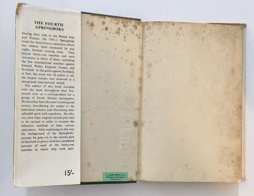 The Fourth Sprinboks: 1951-1952 - RK Stent. Hardcover w/dj. 1st Ed. 1952