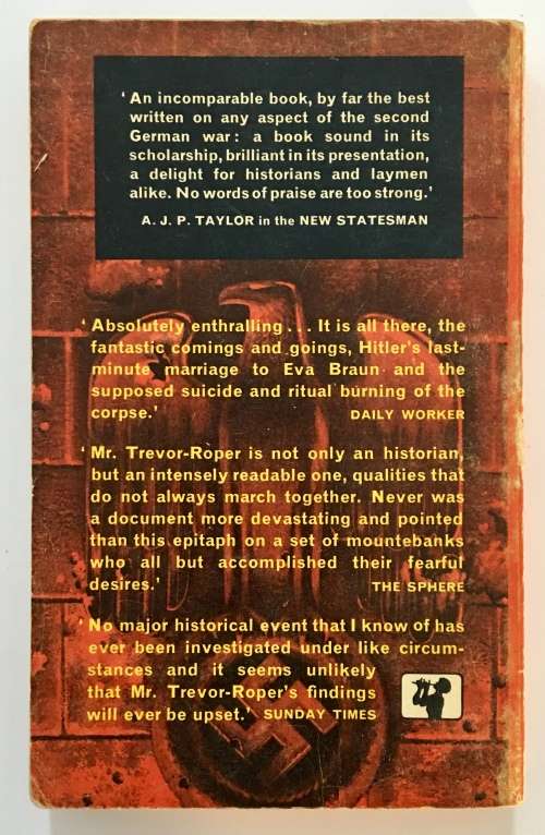 The Last Days of Hitler - HR Trevor-Roper. Softcover, Rev Ed. 1962