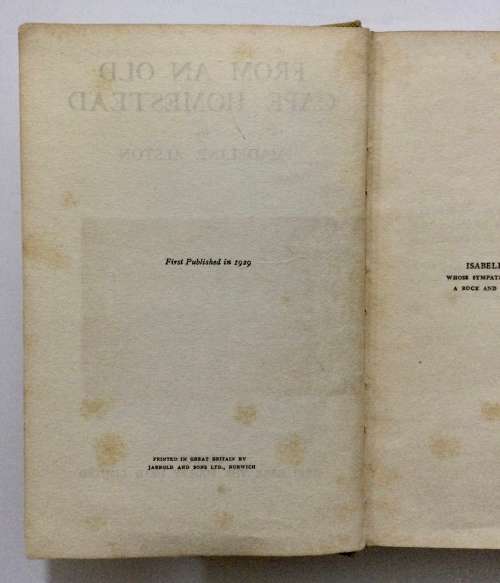 From an Old Cape Homestead - Madeline Alston. Hardcover no dj, 1st Ed. 1929