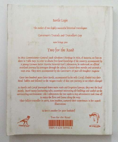 Two for the Road - Bartle Logie. SIGNED softcover. 1st Ed. 2003