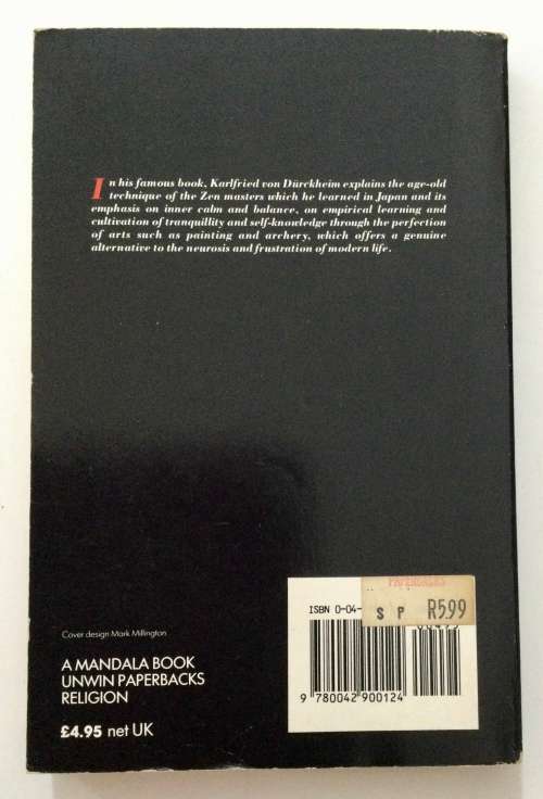 Hara, The Vital Centre of Man - Karlfried Graf Dürckheim. Softcover, Mandala Ed., 1988