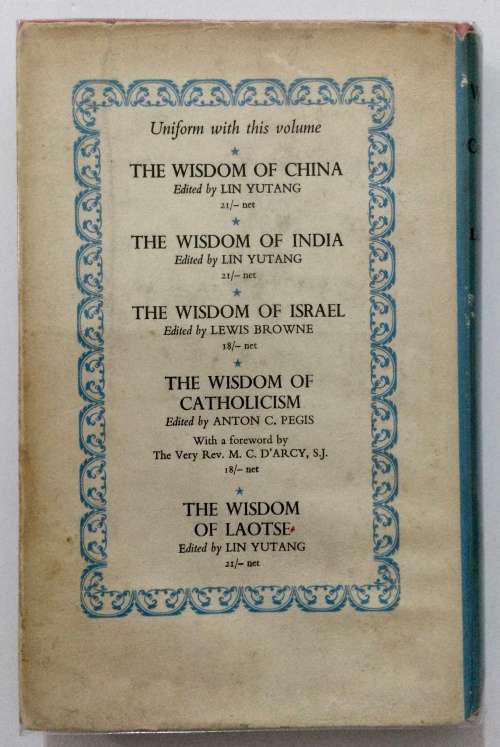 The Wisdom of Confucius - Lin Yutang. 1st Ed, hardcover w dj, 1958