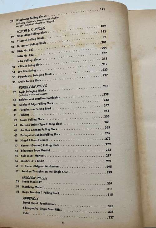 Single Shot Rifles and Actions - Frank de Haas, Softcover, 1st Ed. 1969