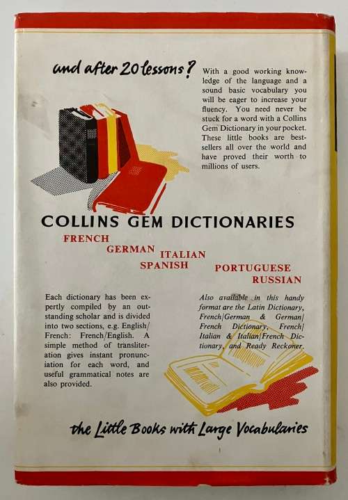 German in 20 Lessons - Collins Cortina. Hardcover w/dj, 1962