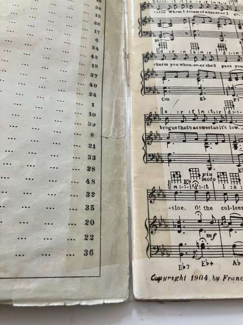 Community Book of Irish Songs -  Francis & Day. RARE softcover, undated
