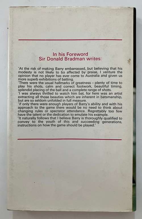 Barry Richards on Cricket:  Attack to Win. Hardcover w dj, 1st Ed. 1973