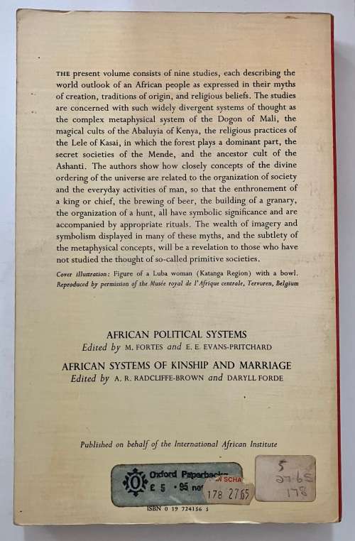 African Worlds - Daryll Forde (Ed.) Softcover. 1st Ed, 8th Pr. 1976