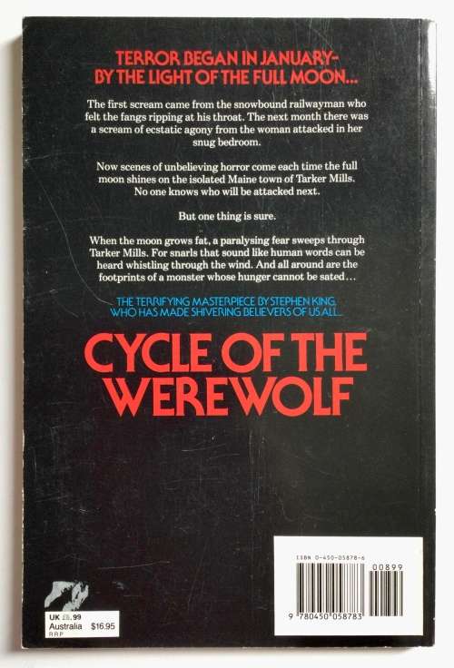 Cycle of the Werewolf - Steven King. ILLUSTRATED. 1st Paperback Ed., 5th Impr. 1992