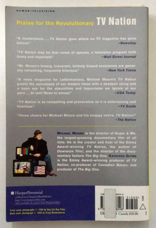 Adventures in a TV Nation - Michael Moore & Kathleen Glynn. Softcover, 1st Ed. 1998
