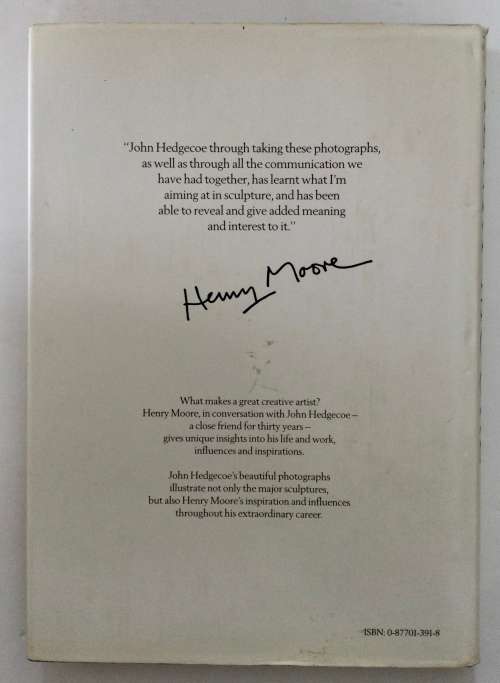 My Ideas, Inspiration and Life as an Artist - Henry Moore. Hardcover w dj, 1st Ed. 1986