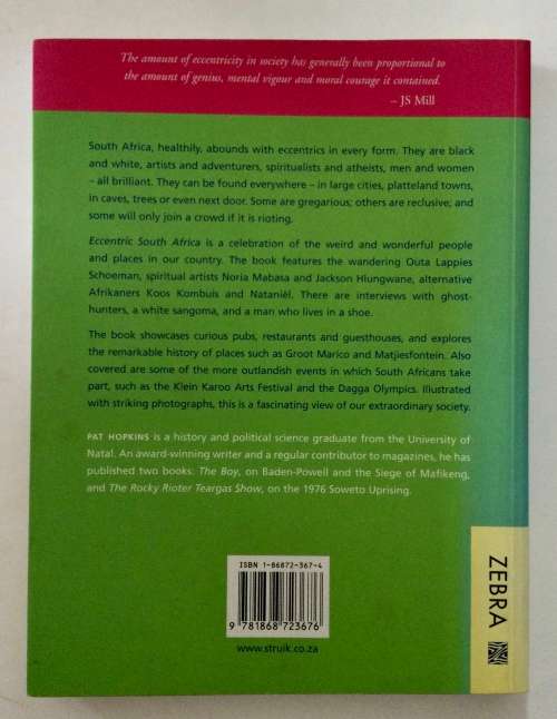 Eccentric South Africa - Pat Hopkins. Softcover, 1st Ed. 2001