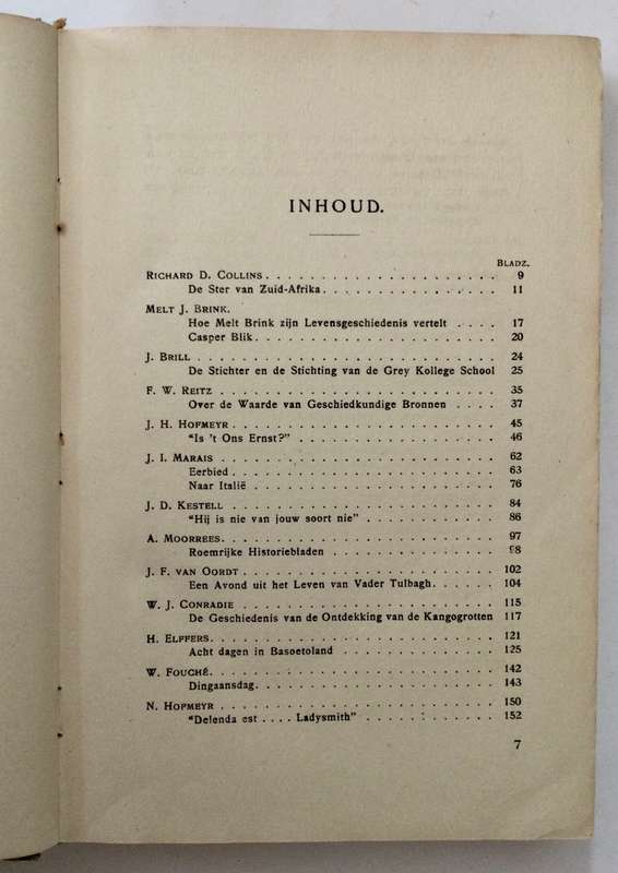 Zuidafrikaanse Prozabundel - R Hoekstra & WJ Viljoen. Hardeband sonder stofjas, 1e Uitg. 1918